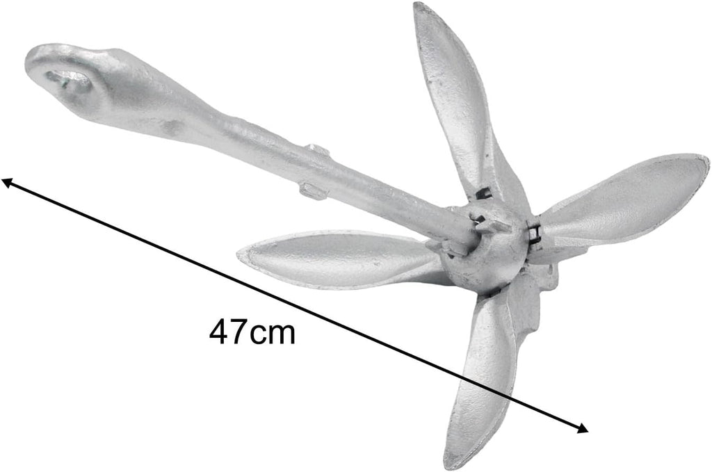 Universal Folding Anchor Grapnel/Fishing Accessories Carbon Steel Foldable/for Canoes Small Watercrafts Dinghies Paddle Boards/, 4KG