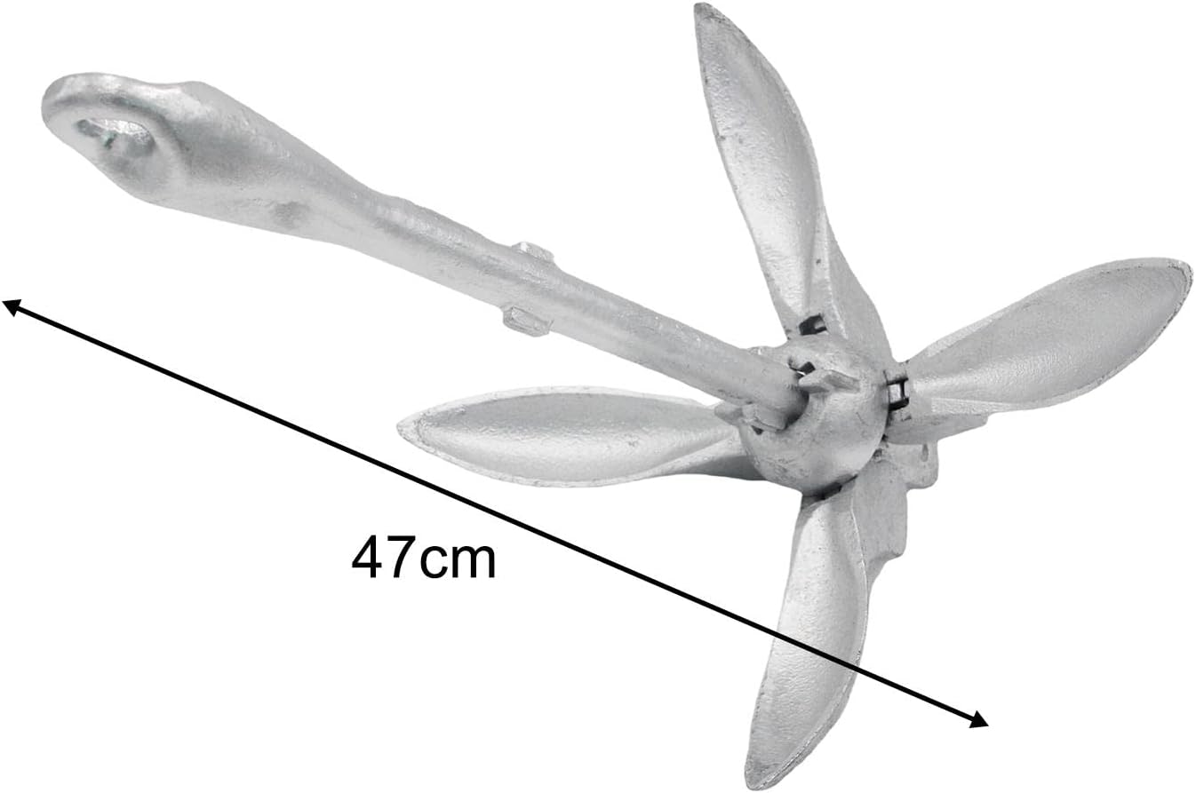 Universal Folding Anchor Grapnel/Fishing Accessories Carbon Steel Foldable/for Canoes Small Watercrafts Dinghies Paddle Boards/, 4KG