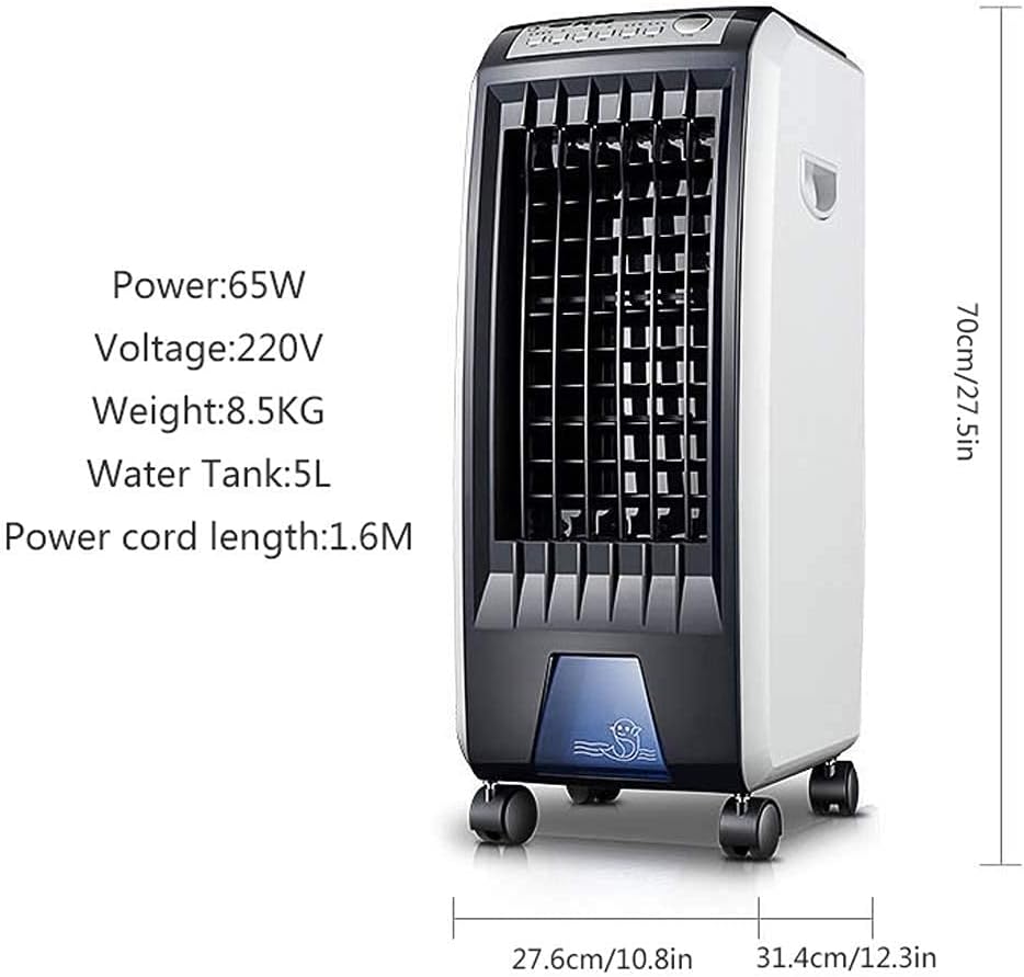 Air Cooler for Home Office Evaporative Coolers 27″Evaporative Cooler Portable Bladeless Air Cooler Electric Fan Humidifier with Remote Control 3 Modes Air Conditioner for Home Office