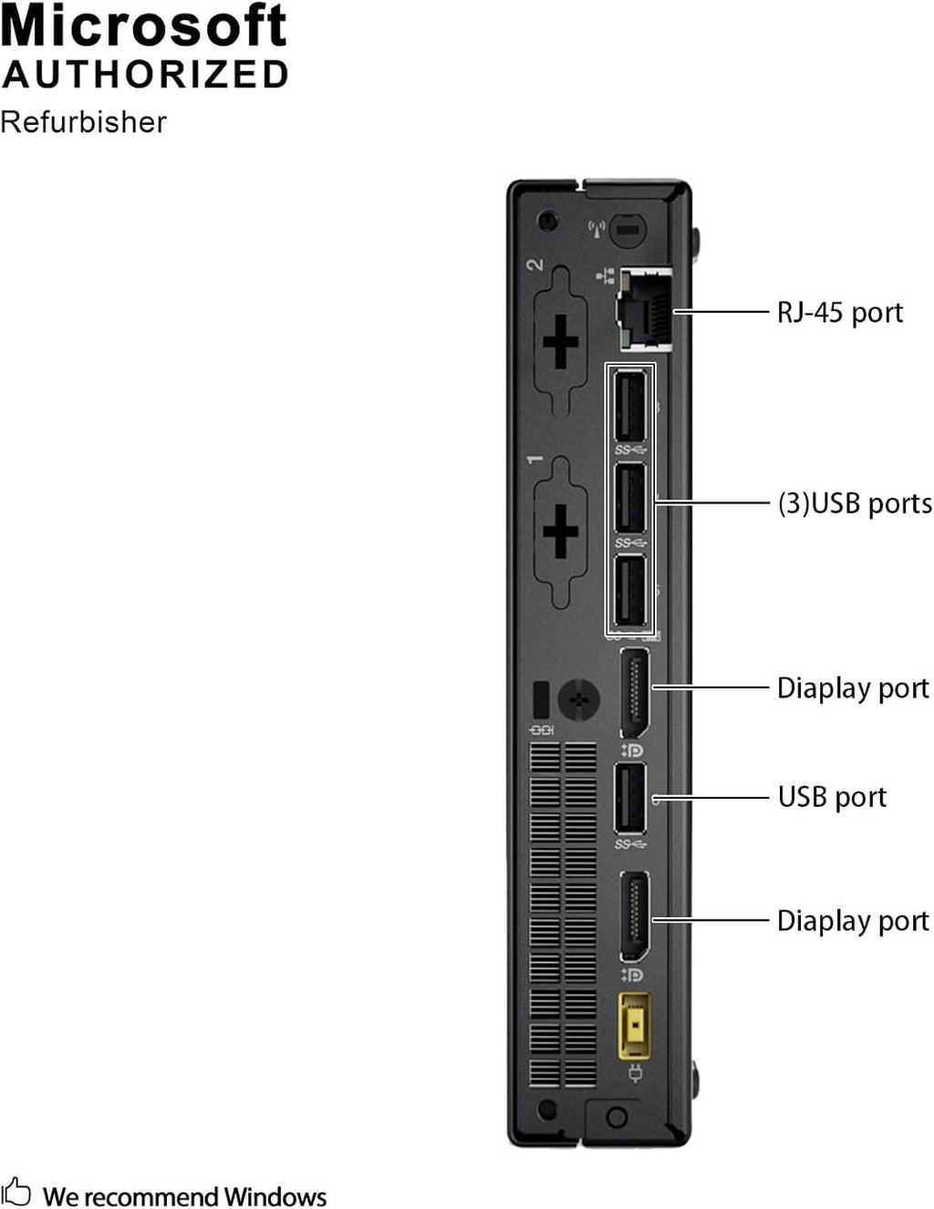 Lenovo ThinkCentre M710q Tiny (Core i5-6500T 2.5GHz, 32GB DDR4, 512GB SSD, WiFi,Windows 10 Pro 64) (Renewed)