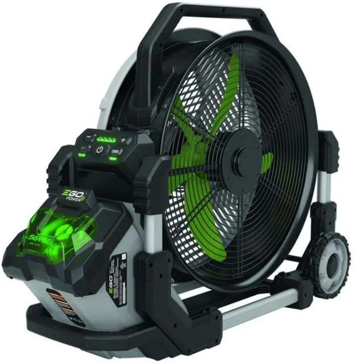 EGO POWER+ Portable Misting Fan, Outdoor Electric 18' 5 Speed Fan, Battery and Charger Not Included - FN1800