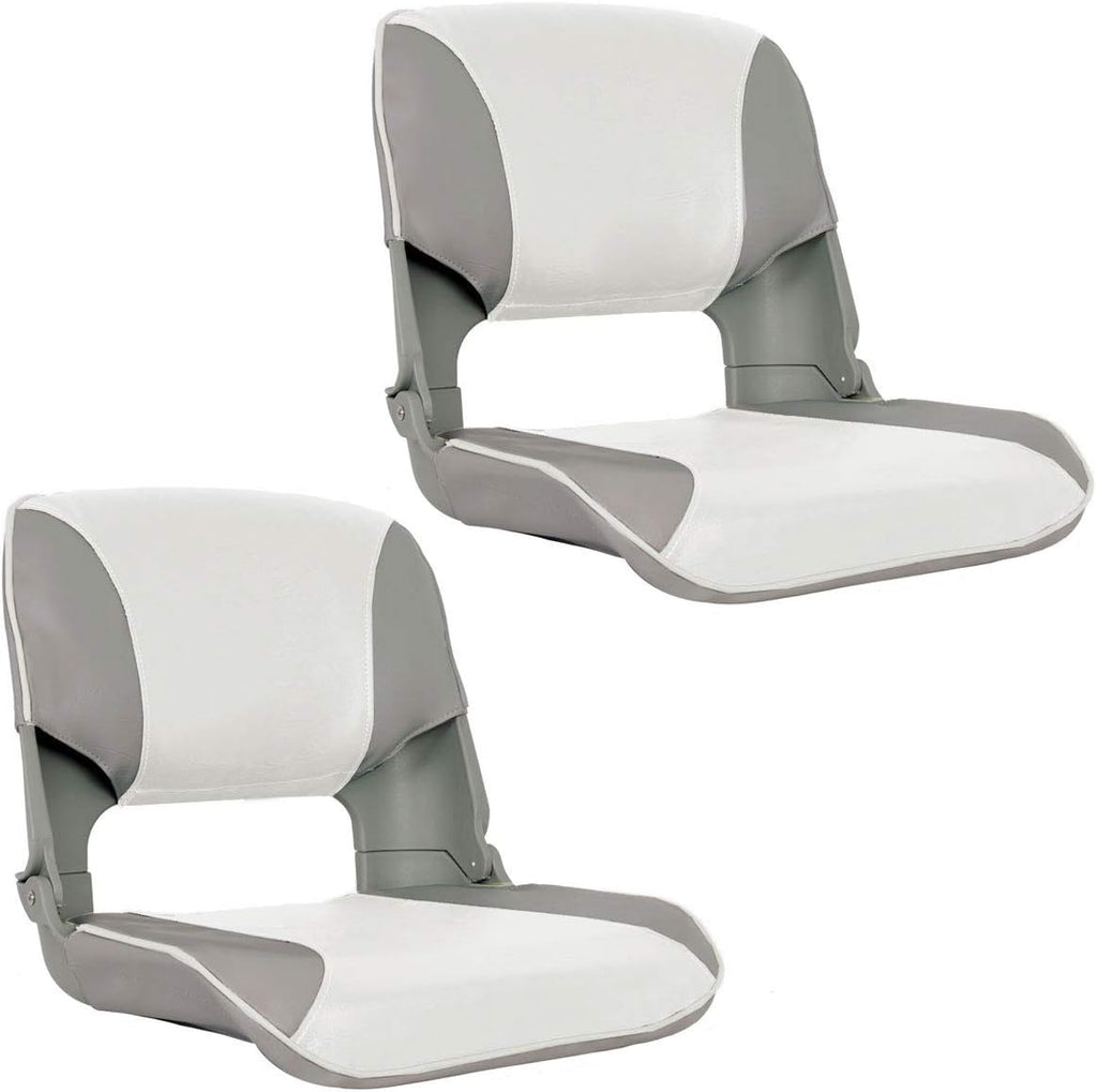 Oceansouth Skipper folding boat seat (Grey/White) seat boat fishing seats canoe with back support paddleboard kayak cushion covers waterproof cushions swivel bobber jon bass accessories mount base