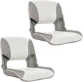 Oceansouth Skipper folding boat seat (Grey/White) seat boat fishing seats canoe with back support paddleboard kayak cushion covers waterproof cushions swivel bobber jon bass accessories mount base