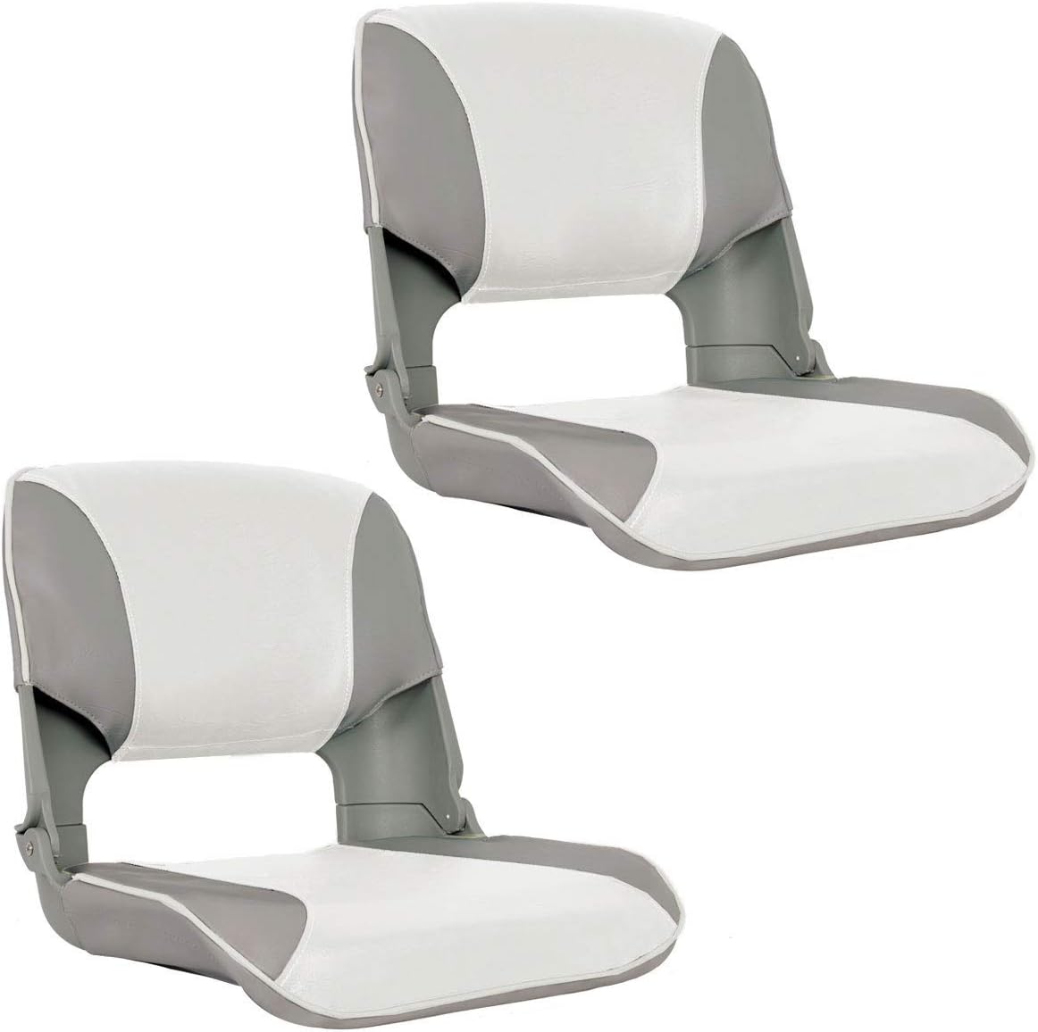 Oceansouth Skipper folding boat seat (Grey/White) seat boat fishing seats canoe with back support paddleboard kayak cushion covers waterproof cushions swivel bobber jon bass accessories mount base