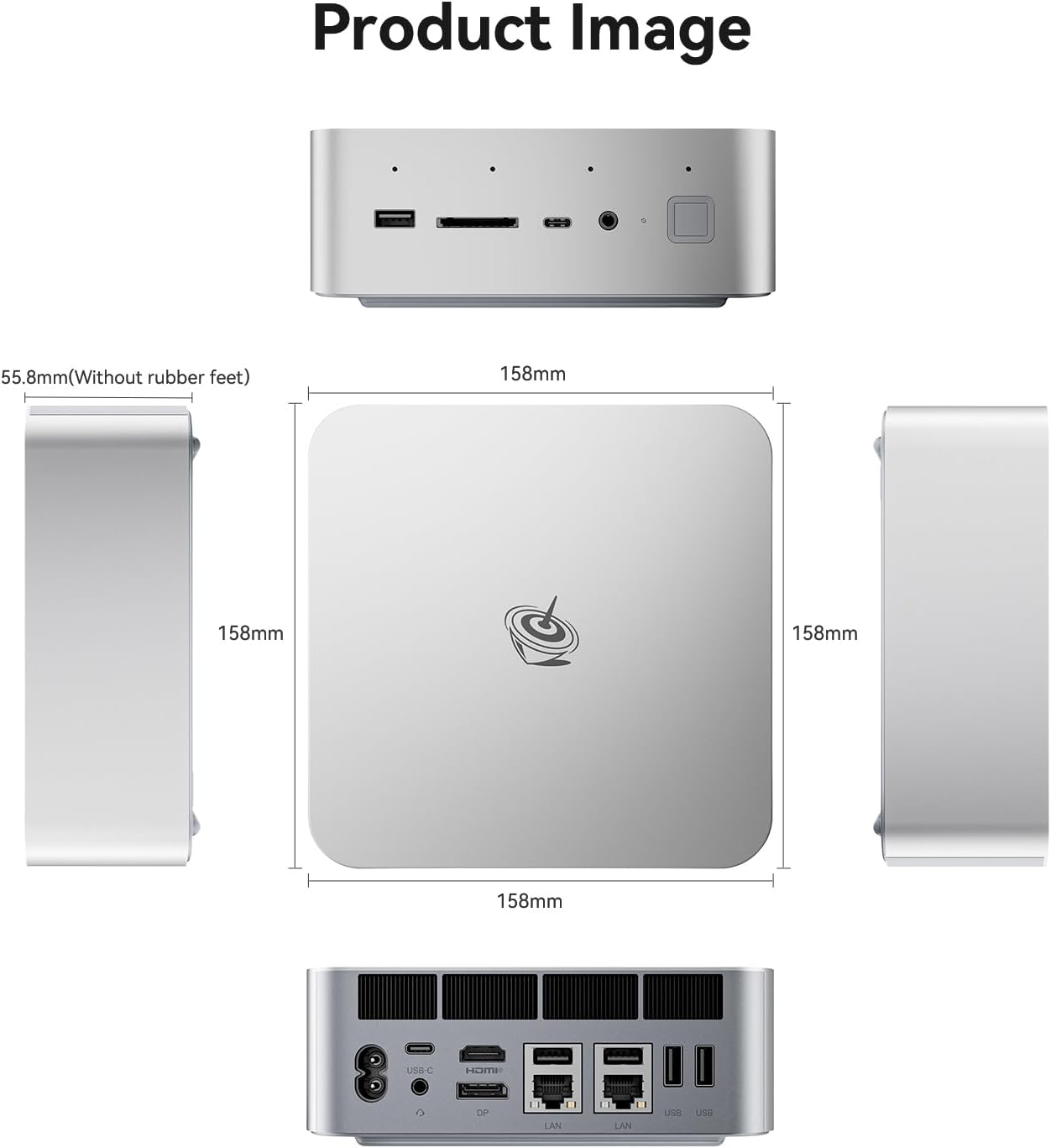 Beelink GTi14 Mini PC, Intel Ultra 9 185H (up to 5.1GHz) 16C/22T, Mini Computer 32GB DDR5 1TB PCIe4.0 SSD, Triple Display HDMI&DP/Thunderbolt 4/WiFi6/BT5.2/NPU/4K 60Hz/Support AI/W-11 Pro