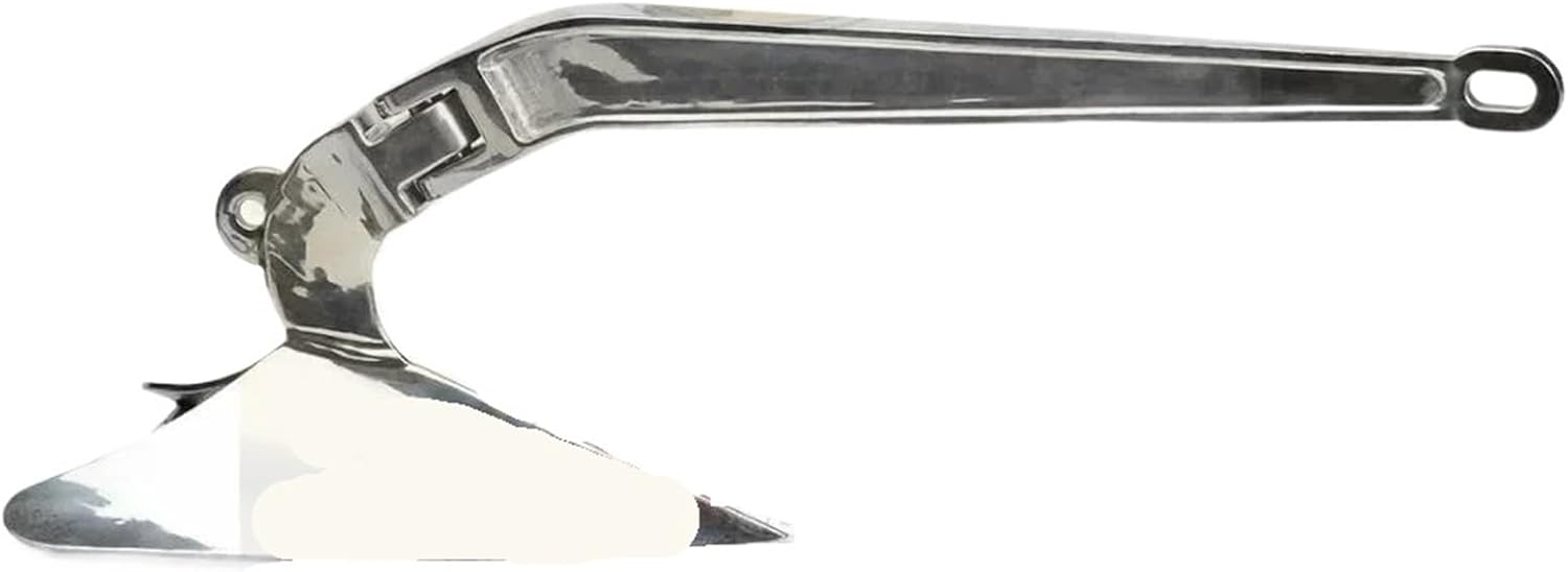 Folding Anchor, Boat Anchor 5kg 316 Stainless Steel Non-Hinged Plow,for Small Boats Canoe Paddle Boards