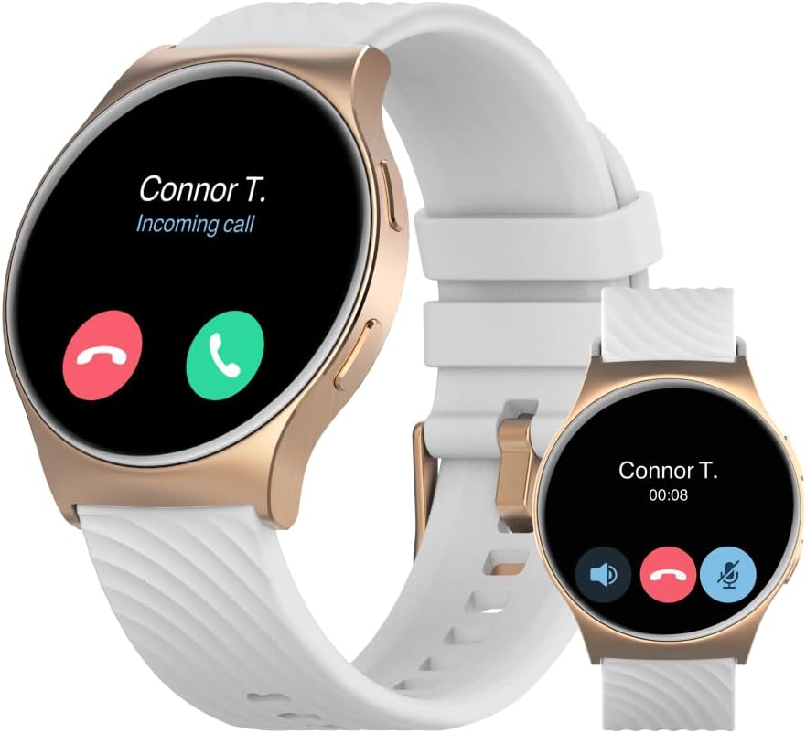 Motorola Moto Watch 120 - Premium Bluetooth Smartwatch with AMOLED Display, 10-Day Battery, Heart Rate & SpO2 Tracking, Fitness & Health Monitoring, Compatible with Android and iPhone - Rose Gold