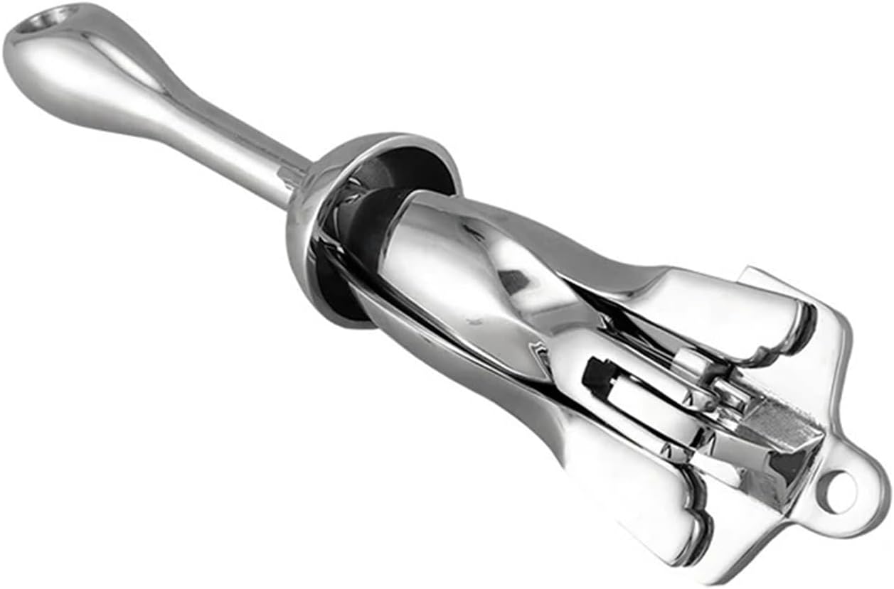 Folding Anchor, 316 Stainless Steel Folding Grapnel Boat Anchor Boating Accessories 4 Claw Yacht,for Small Boats Canoe Paddle Boards