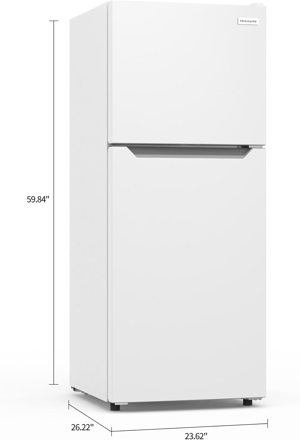 Frigidaire, Frost Free Top Mount 2 Door Apartment Size Refrigerator with Freezer, 10 CU FT