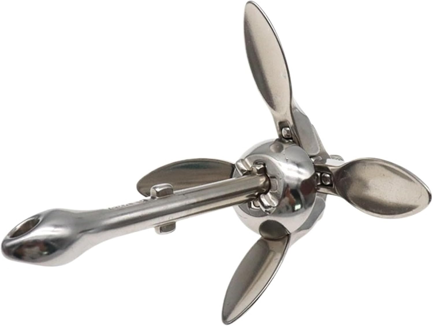Folding Anchor, 3.2KG Inflatable Boat Stainless Steel Iron Metal Anchor,for Small Boats Canoe Paddle Boards
