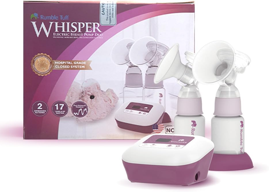 Rumble Tuff Whisper Electric Breast Pump with Classic Collection Kits and Cooler Bag