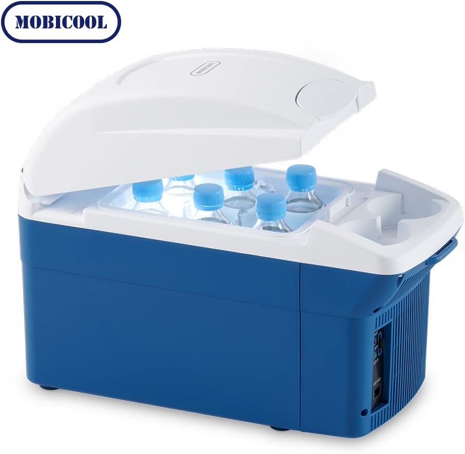 Mobicool MT08 DC - 8 L Thermoelectric Travel Coolbox And Warmer, Metallic Blue – 12 V