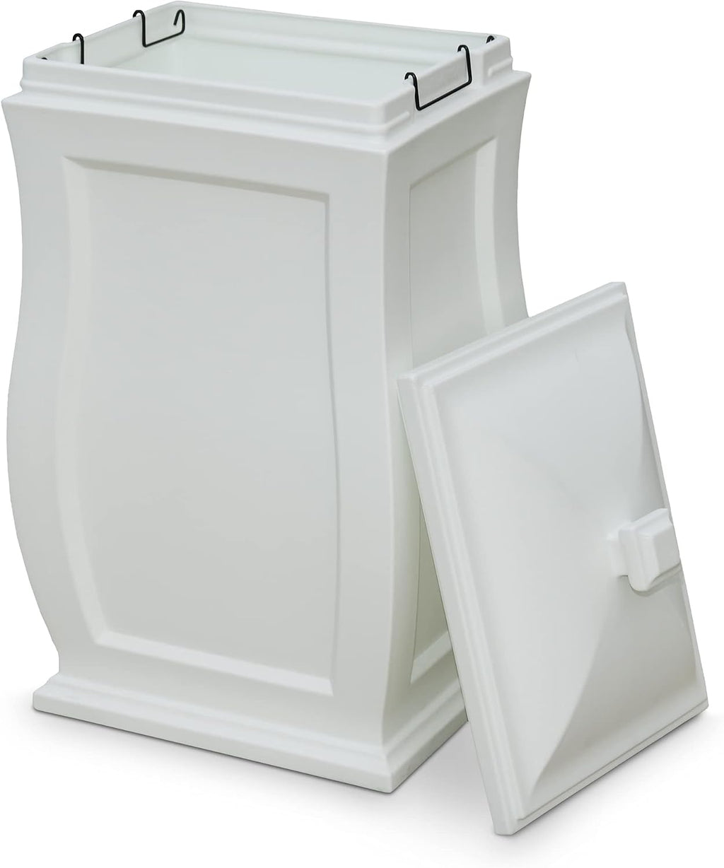 Mayne Mansfield Multi-Purpose Storage Bin - 20in x 20in x 38in - 45 Gallons of Storage Capacity - Polyethylene (5861-W)