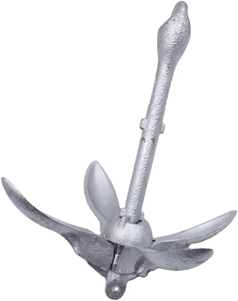 1pc 1.5kg/3.5lb Boat Anchor Folding Grapnel Anchor 2.5kg/3.2kg Galvanized Cast Anchor for Kayak Boat Paddle Board(1.5kg(3.5lb))