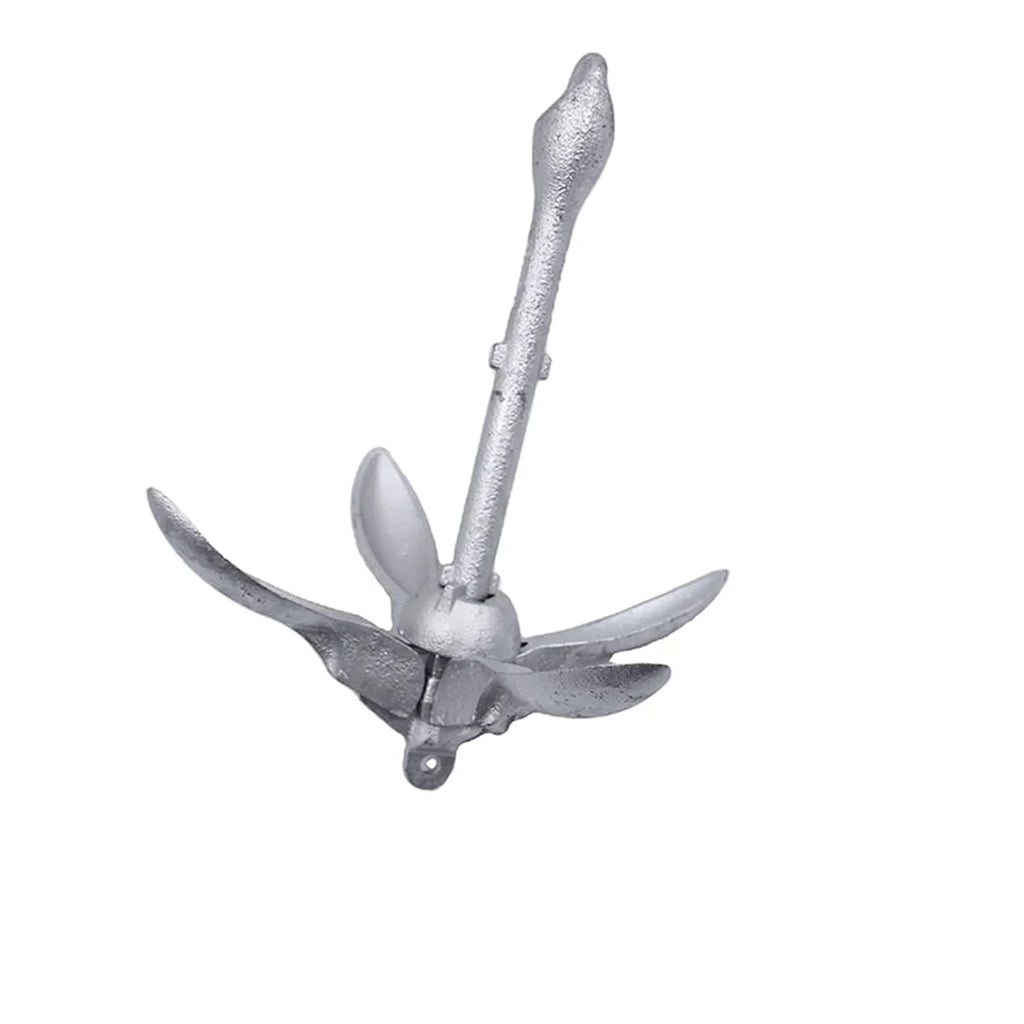 1pc 1.5kg/3.5lb Boat Anchor Folding Grapnel Anchor 2.5kg/3.2kg Galvanized Cast Anchor for Kayak Boat Paddle Board(2.5kg(5.5lb))