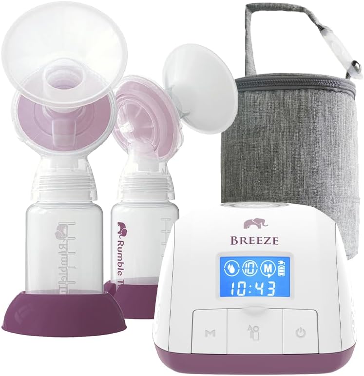 Rumble Tuff Breeze Electric Breast Pump with Flo-1 Collection Kits and Cooler Bag
