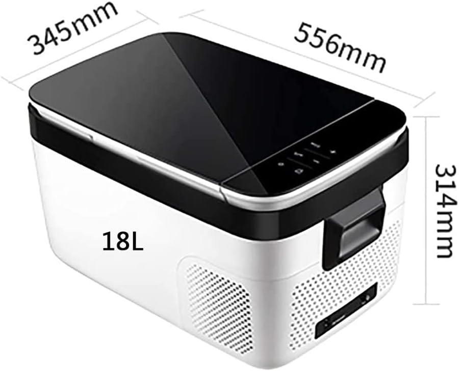 12V Compressor Cooler Great for Bedroom/Office/Car/Dorm Portable Fridge and Freezer 18L/25L (White) (Size : 18L)