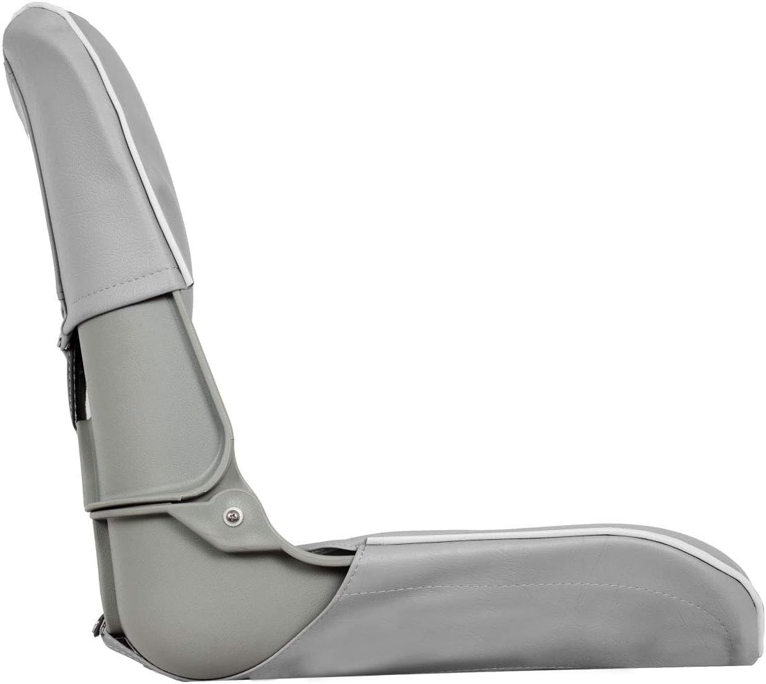 Oceansouth Skipper folding boat seat (Grey/White) seat boat fishing seats canoe with back support paddleboard kayak cushion covers waterproof cushions swivel bobber jon bass accessories mount base