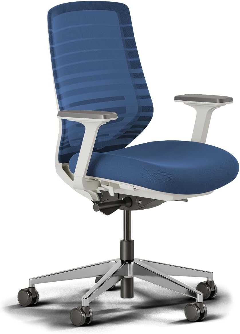 Branch Ergonomic Chair - A Versatile Desk Chair with Adjustable Lumbar Support, Breathable Mesh Backrest, and Smooth Wheels - Experience Optimal Comfort and Support - Baltic