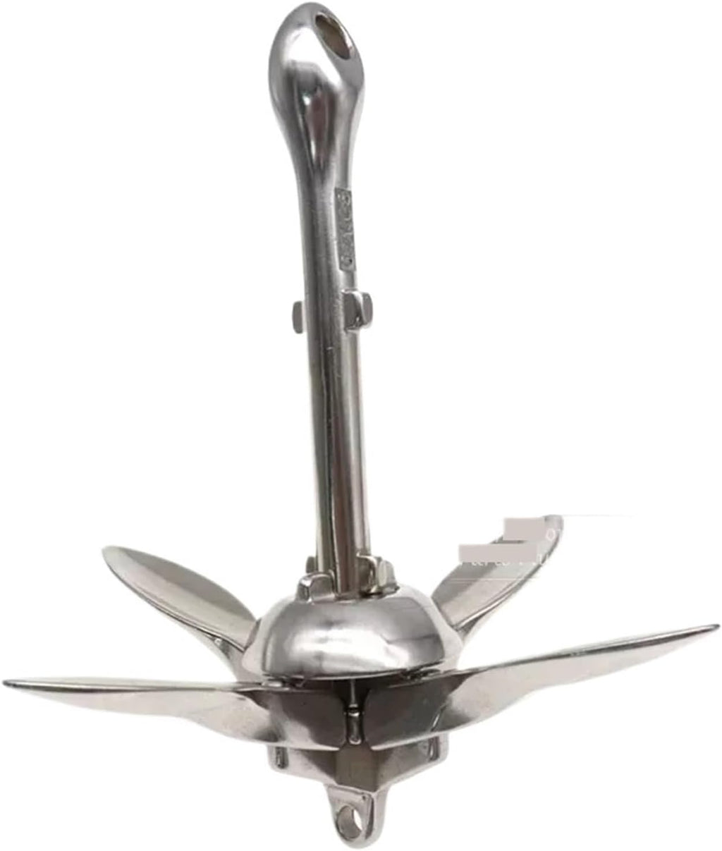 Folding Anchor, Boat Accessories 6kg Folding Grapnel Anchor 316 Stainless Steel,for Small Boats Canoe Paddle Boards