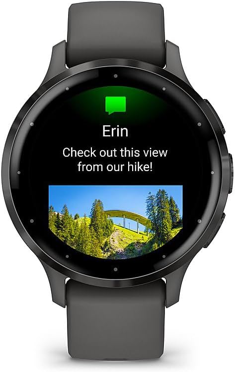Garmin 010-02785-00 Venu 3S Health Fitness GPS Smartwatch Steel Bezel with Pebble Gray Case (41mm) | Official USA Partner Model | Bundle with Towel, Deco Essentials Commuter Front, Rear Safety Light