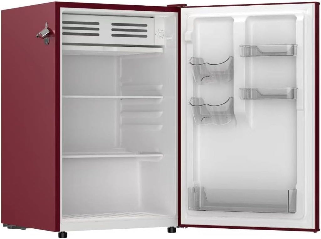 Frigidaire, 4.5 Cu. Ft. Retro Series Compact Refrigerator, Built-In Side Bottle Opener, Red