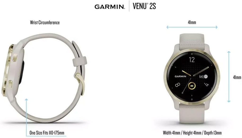 Garmin Venu 2s Rosa Oro/Blanco Smartwatch Multisport WiFi GPS Integrated Frecuencia Actividad Sueño 40mm