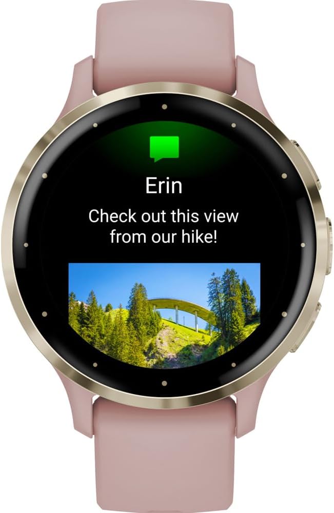Garmin Venu 3S Fitness GPS Smartwatch Gold Bezel w/Rose Case (41mm) - Refurbished 010-N2785-03 Bundle with 2 YR CPS Enhanced Protection Pack
