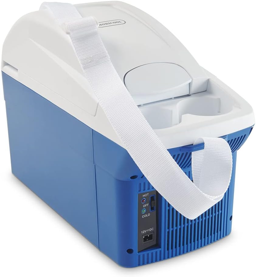 Mobicool MT08 DC - 8 L Thermoelectric Travel Coolbox And Warmer, Metallic Blue – 12 V
