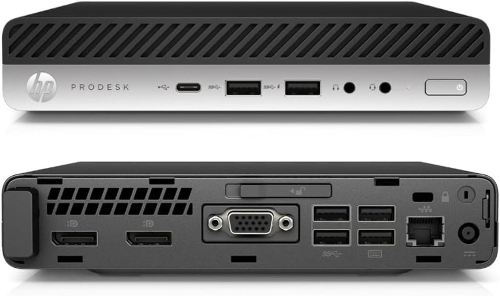 HP Prodesk 600 G3 Mini Desktop Computer PC, Intel 7th Gen Core 7100T 3.4GHz, 8GB RAM, 256GB SSD, Wired RGB Keyboard, WiFi, Bluetooth, Windows 11 Pro Desktop (Renewed)