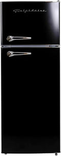 Frigidaire EFR786 Retro Apartment Size Refrigerator with Top Freezer - 2 Door Fridge with 7.5 Cu Ft of Storage Capacity, Adjustable Spill-Proof Shelves, Door & Crisper Bins, Black