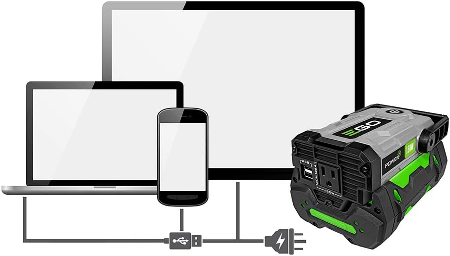 EGO PST3041 Portable Power Station Bundle with PAD1500 Nexus Escape 150W Power Inverter