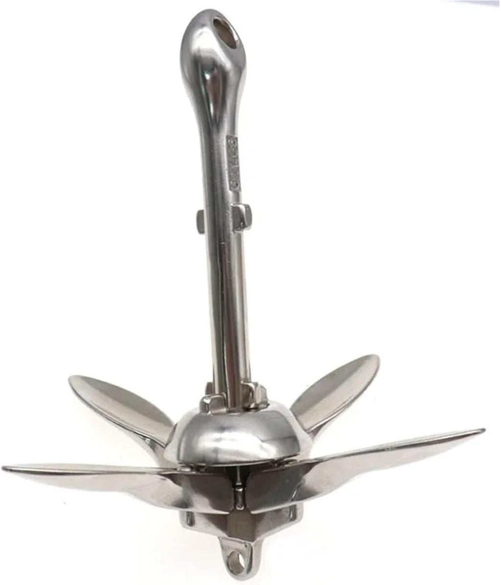 Folding Anchor, 3.2KG Inflatable Boat Stainless Steel Iron Metal Anchor,for Small Boats Canoe Paddle Boards