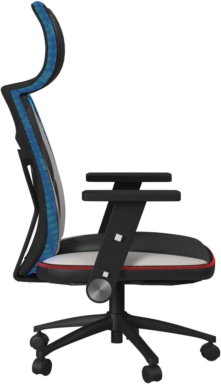 Picket House Furnishings Salzburg Gaming Chair with LED and Speaker in Khaki