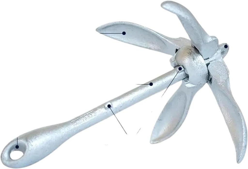 Folding Anchor, New Folding Anchor Aluminum Claw Shape Boat,for Small Boats Canoe Paddle Boards