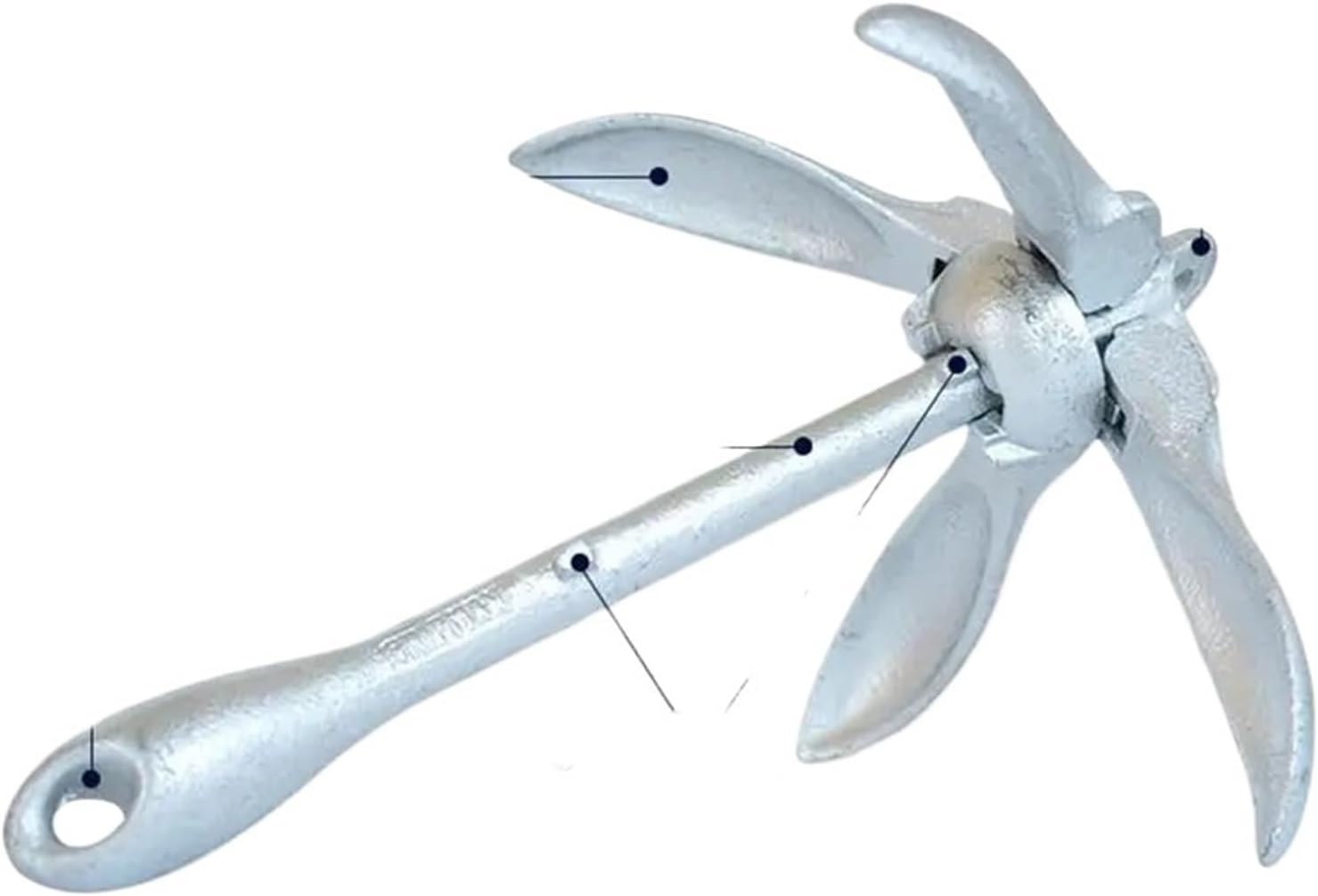 Folding Anchor, New Folding Anchor Aluminum Claw Shape Boat,for Small Boats Canoe Paddle Boards