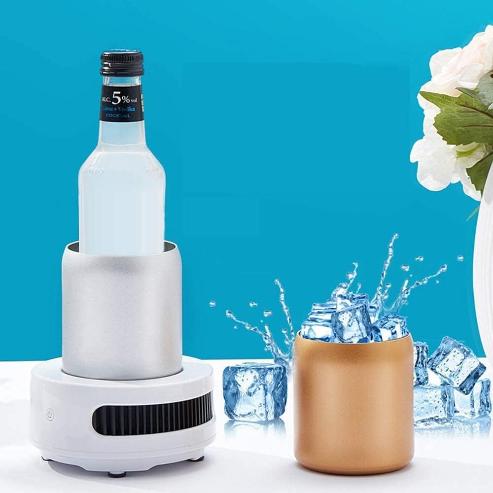 Electric cooler Portable Mini Refrigerator Electric Summer Drink Cooler 380 Ml Aluminum Cooling Cup Electric Cup Accessories for Wine/Beer/Cola/Drink/Juice Cooling
