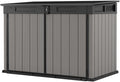Keter Box Premier Jumbo 2020L Capacity External Dimensions (WxHxD) 190.5 x 132 x 109 cm Fits 3 x 240L or 2 x 360L Wheelie Bins Weatherproof Waterproof Multicoloured Plastic