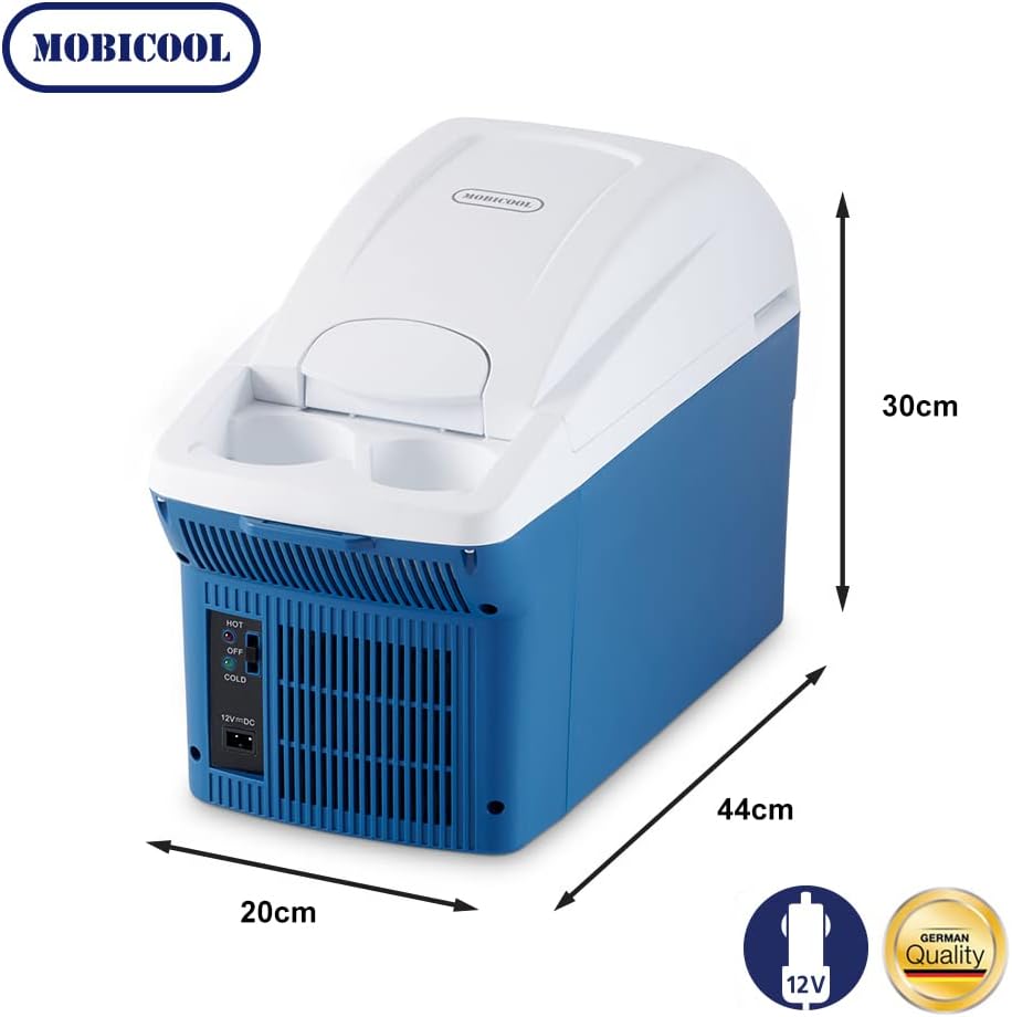 Mobicool MT08 DC - 8 L Thermoelectric Travel Coolbox And Warmer, Metallic Blue – 12 V