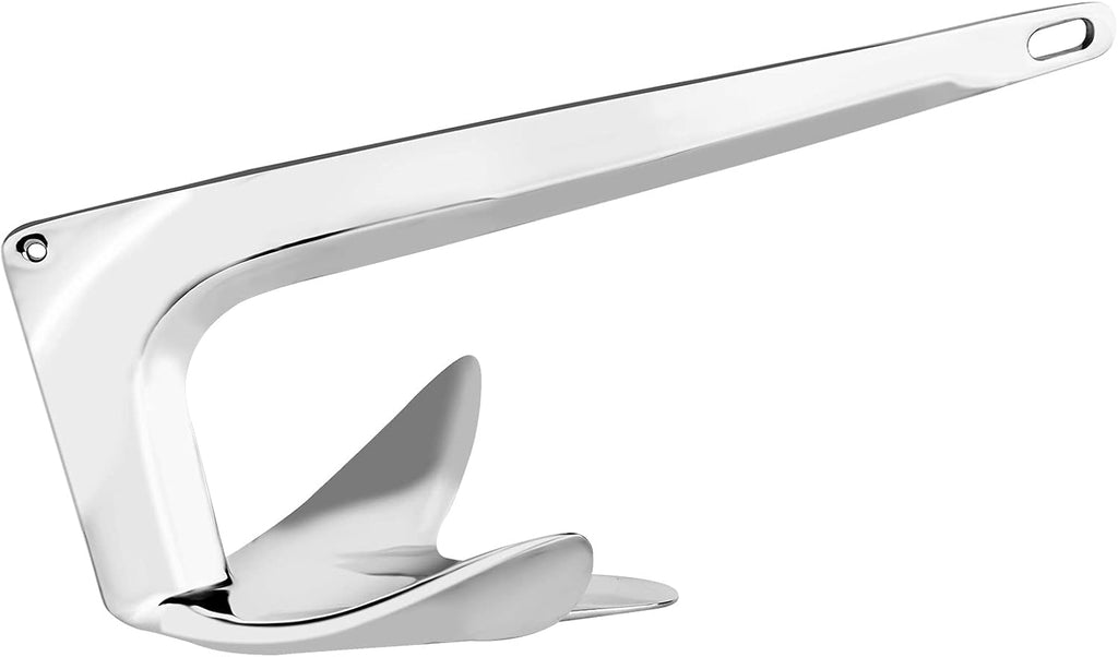 ISURE MARINE 316 Stainless Steel Bruce Style Claw Force Boat Anchor Heavy Duty Marine Grade Polished