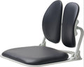 【Premium Dual-Backrests】 Made in Korea Ergonomic Floor Chair with Back Support - Meditation Chair, Floor Gaming Chair, Reading Chair, Floor Chairs for Adults, Foldable Chair (Black Leather)