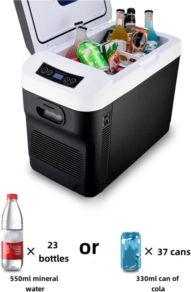 28L/30Qt Portable Car Refrigerator with Digital Display, Electric Cooler & Warmer, 0°F to 149°F, 12/24V DC & 110V AC, Fridge for Camping, RV, SUV, Travel, Home