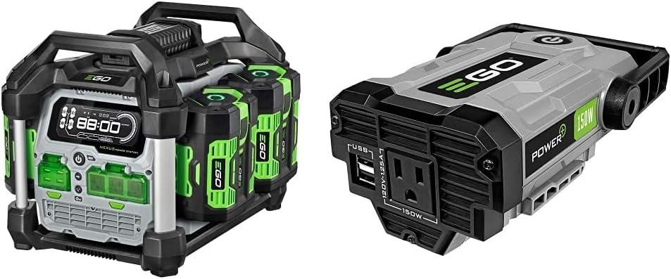 EGO PST3041 Portable Power Station Bundle with PAD1500 Nexus Escape 150W Power Inverter