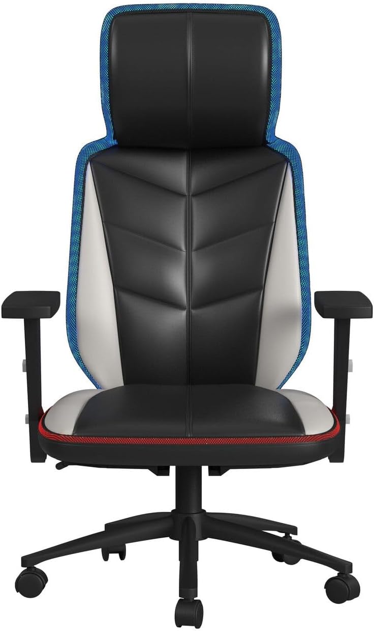 Picket House Furnishings Salzburg Gaming Chair with LED and Speaker in Khaki