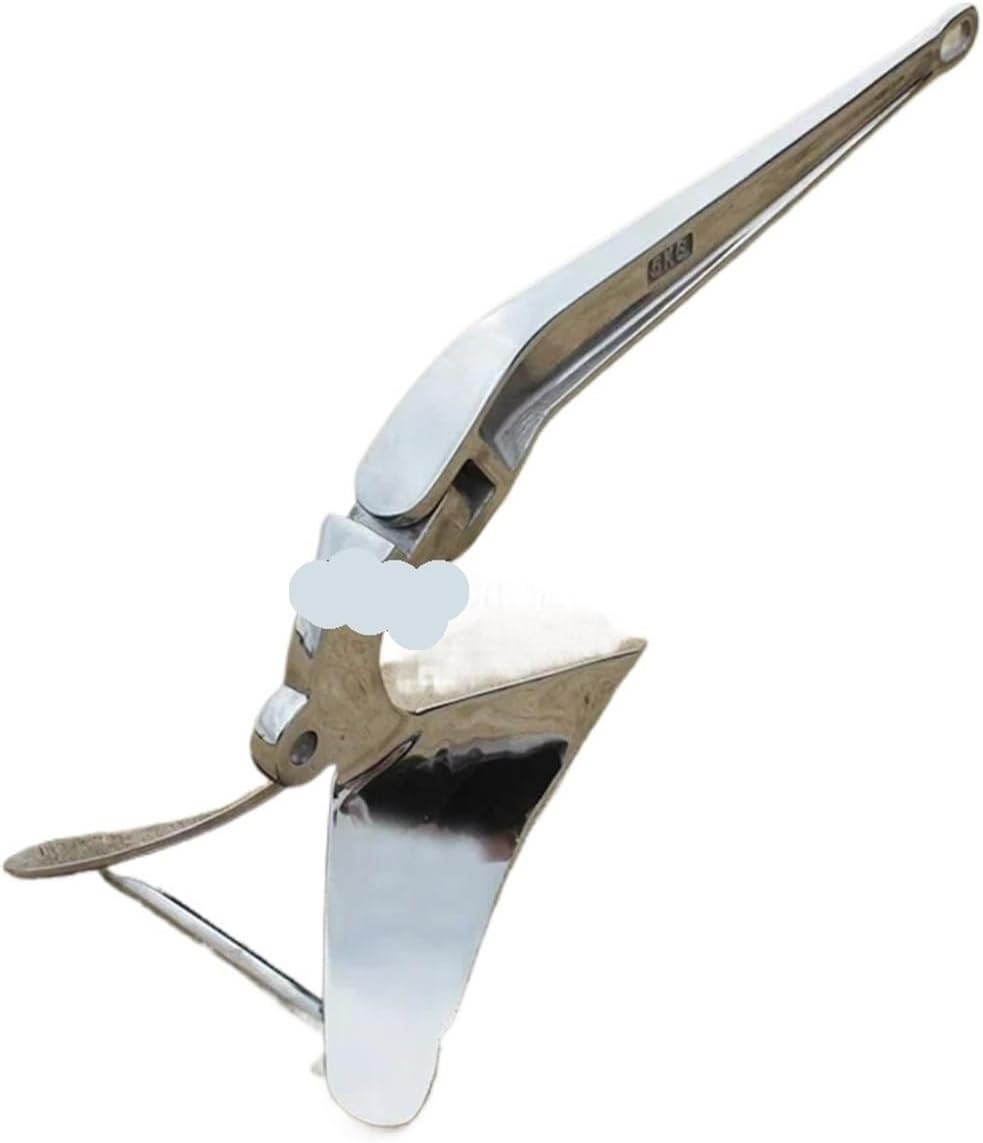 Folding Anchor, Boat Accessories Anchor Mirror Polished Stainless Steel 316 Plough,for Small Boats Canoe Paddle Boards