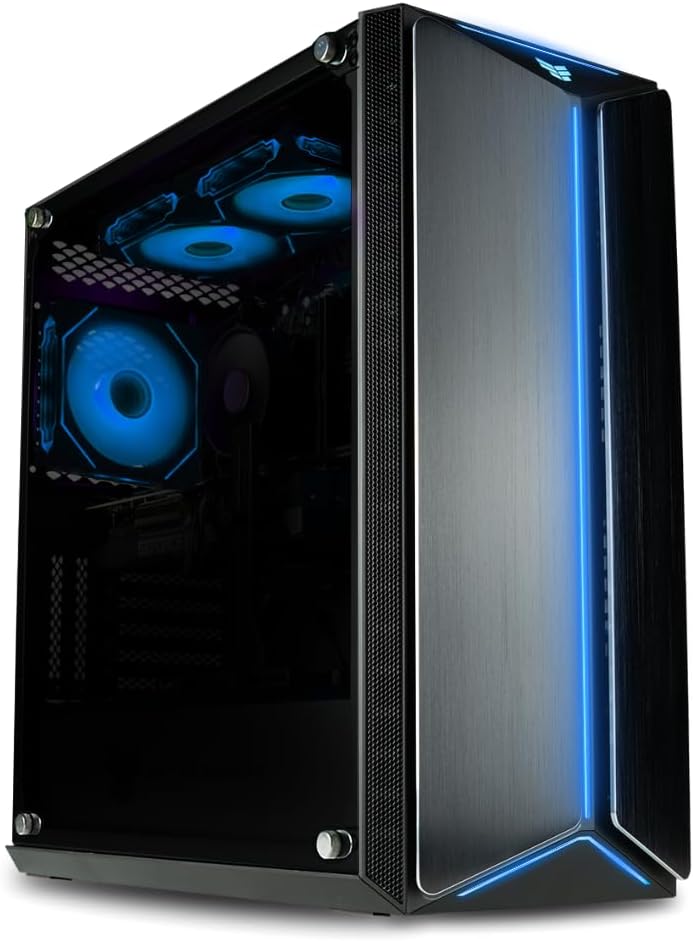 Mantis V2 - RTX 5060, Ryzen 7 5700X, 32GB RAM, 1TB NVMe Gen4 SSD, Prebuilt Gaming Desktop PC w/Windows 11 Pro, 3-Year Warranty, RGB Gamer Keyboard + Mouse, Internal Wi-Fi 6E, RJ45, 3X DP & HDMI