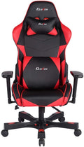 Clutch Chairz Crank Series Gaming Chair - Premium Ergonomic Design, Lumbar and Head Support Pillows - Black/Red