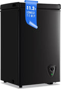 WANAI Chest Freezer Deep Mini Freezer with Compact Capacity Fast Freezing Freezers for Home Office Dorm with 2 Removable Basket Adjustable Feet, 7 Temp Control from -11.2 ℉ to 50 ℉ Black