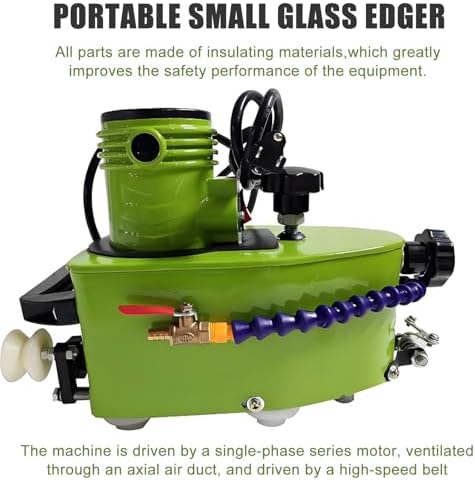 2025 New 800W Hand-Held Glass Polisher Grinder Edger w/Diamond Wheel - 8000 RPM Portable Electric Glass Edge Polishing Machine for Glass Stone Tile Beveling & Edge Polishing,8mm