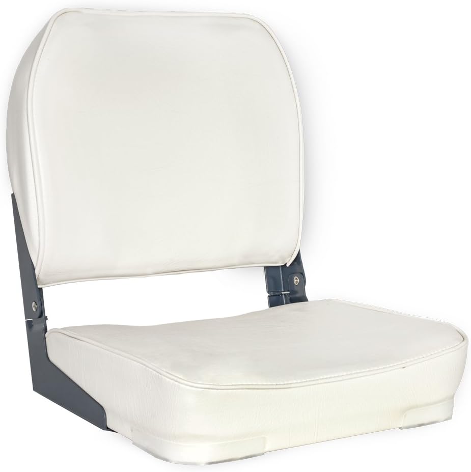 Oceansouth Deluxe folding boat seat (White) fishing folding chair accessories kayak boat seats seat covers back pack canoe paddle board waterproof cushions boating swivel chairs jon bench